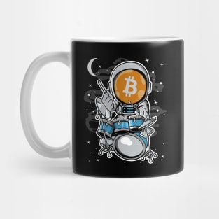 Astronaut Drummer Bitcoin BTC Coin To The Moon Crypto Token Cryptocurrency Blockchain Wallet Birthday Gift For Men Women Kids Mug